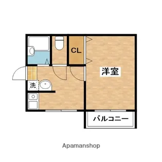 1Kの間取り画像