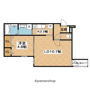 フジパレス吹田清和園Ⅴ番館【2階】の間取り