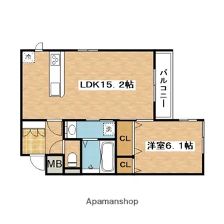 D-room Novalis【3階】の間取り