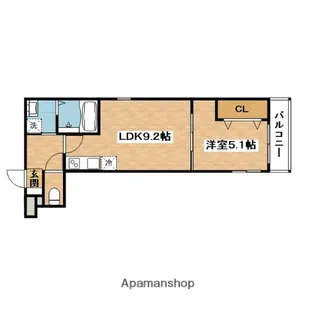 フジパレス阪急豊津駅南Ⅱ番館【3階】の間取り