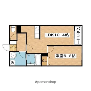 エドモントン【3階】の間取り