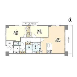 UURコート茨木東中条【4階】の間取り