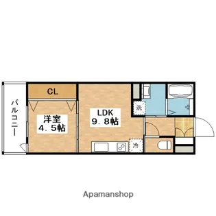 ラヴィエベール吹田岸辺北【2階】の間取り