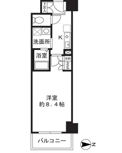 シャンピアコート茨木【4階】の間取り