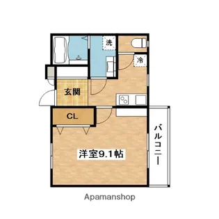 プルメリア東正雀【3階】の間取り
