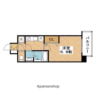 プレサンス江坂クォーレ【3階】の間取り