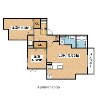 PALACE WEST千里丘 B棟【3階】の間取り