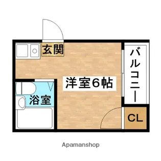 スカイ南清和園【3階】の間取り