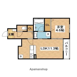 ESPOIR【1階】の間取り