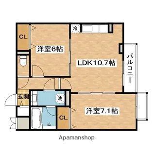 エフ ヒルサイドテラス【1階】の間取り