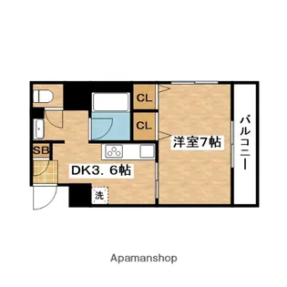 第13関根マンション【9階】の間取り