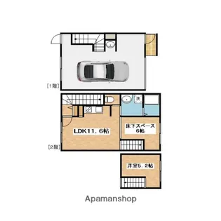 大阪府茨木市豊川2丁目【テラスハウス】の間取り