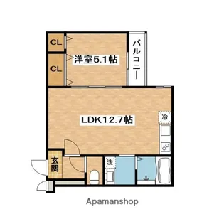 フジパレス朝日が丘町【1階】の間取り