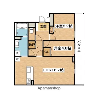 エイティー千里山田【3階】の間取り