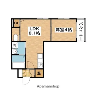 アーバンヴィラ摂津【3階】の間取り