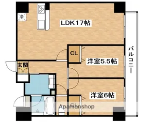 グランヴェルデ江坂【4階】の間取り