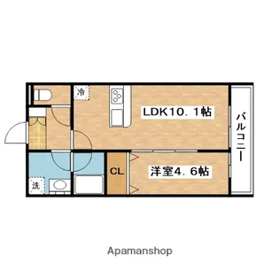 プランドール新町【1階】の間取り