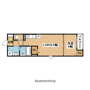 H and P 岸辺【3階】の間取り