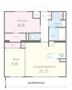 パークサイド健都【2階】の間取り
