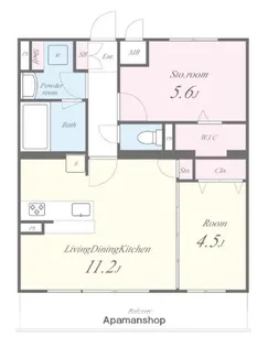 パークサイド健都【1階】の間取り