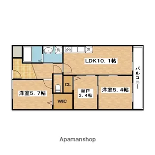 メゾン英陽【1階】の間取り