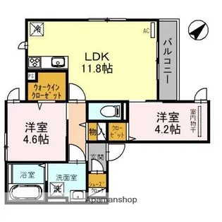 アムールメゾンⅡ【2階】の間取り