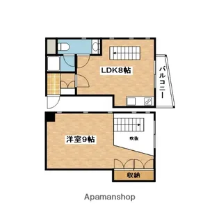 1LDKの間取り画像