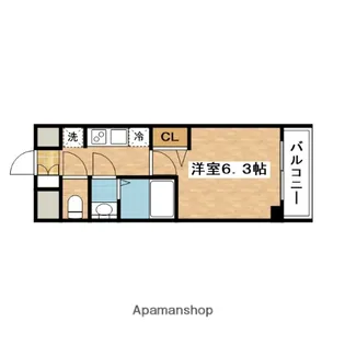 プレサンス淡路駅前【4階】の間取り