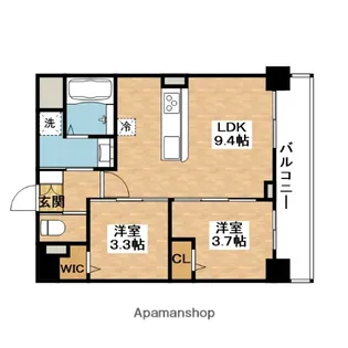 スプランディッド茨木天王【4階】の間取り