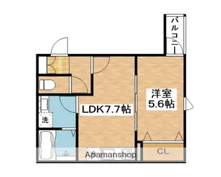 OAK岸辺【1階】の間取り
