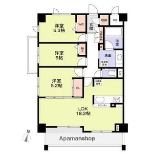 アンビエラ桃山台【5階】の間取り