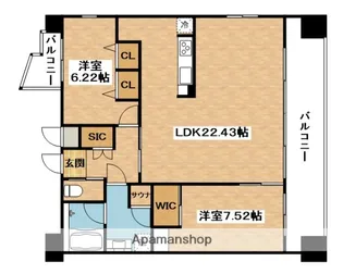 プレジオ東三国【13階】の間取り