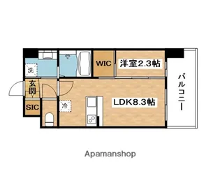 セレニテ江坂エクラ【5階】の間取り