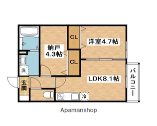 CEDAR HALL YAMADA TWO【1階】の間取り