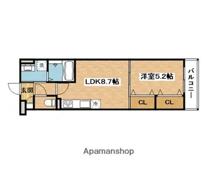 クリエオーレ正雀1【3階】の間取り