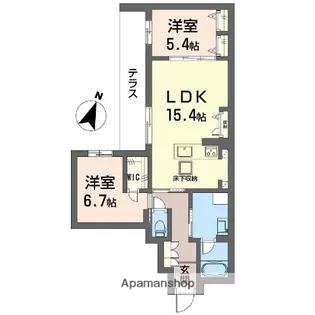 大阪府吹田市山田東4丁目【マンション】の間取り