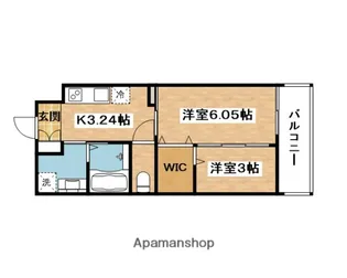 WORVE吹田江坂【2階】の間取り