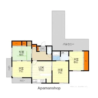 大阪府吹田市千里山西5丁目【マンション】の間取り