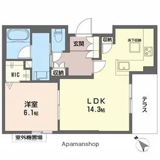 大阪府大阪市東淀川区上新庄2丁目【マンション】の間取り