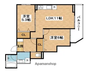ヴェルメゾン吹田元町【1階】の間取り