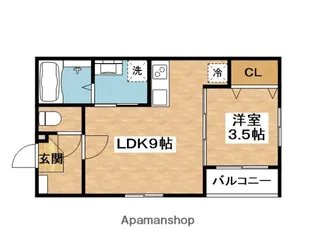 ハーモニーテラス末広町【2階】の間取り