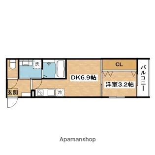 ソラーレ吹田【1階】の間取り