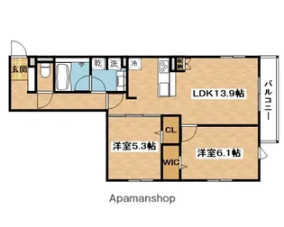 スペチアーレ小松【1階】の間取り