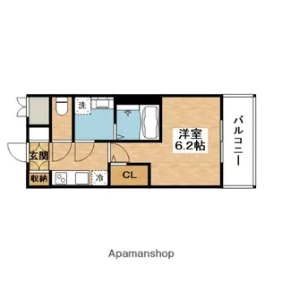 エステムコート新大阪 X VIパルス【6階】の間取り