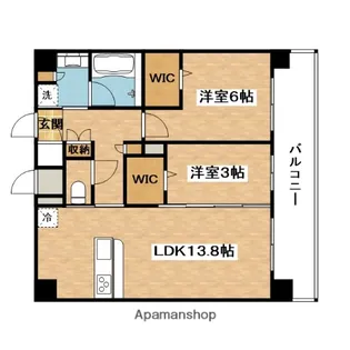 プレサンス東淀川駅前プローシェ【15階】の間取り