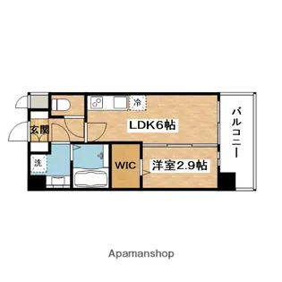 プレサンス東淀川駅前プローシェ【6階】の間取り