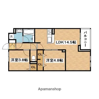 CASA COCO【2階】の間取り