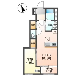 (仮称)茨木市宇野辺アパート新築工事【1階】の間取り