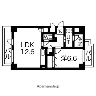 アルデール江坂【9階】の間取り