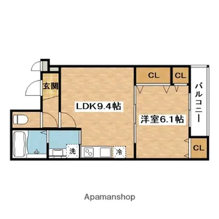 フジパレス千里丘駅東Ⅱ番館【1階】の間取り